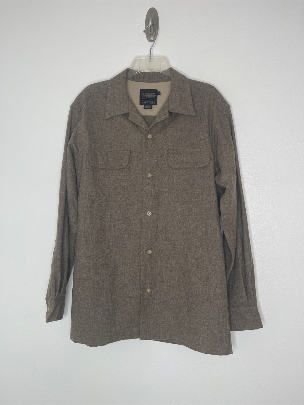 Pendleton The Original Board Virgin Wool Brown Men's Shirt Size Medium